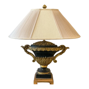 Neo-Classical Style Table Lamp by Chelsea House With Silk Shade