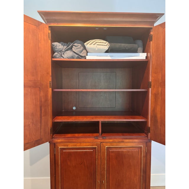 Vintage Baker Furniture Mahogany Armoire For Sale - Image 10 of 10