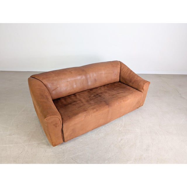 Vintage DS 47 Three-Seater Sofa in Thick Leather from de Sede, 1983 For Sale - Image 9 of 12