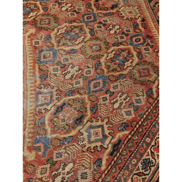 1920s Vintage Hand Knotted Persian Mahal Antique Rug- 9′6″ × 13′ For Sale In Los Angeles - Image 6 of 13