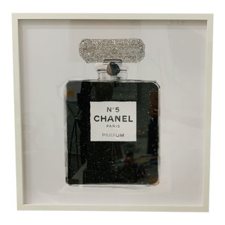 Contemporary Mixed-Media Perfume Bottle Still Life Drawing, Framed For Sale