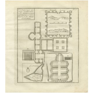 Antique Plan of Egyptian Catacombs, 1776 For Sale