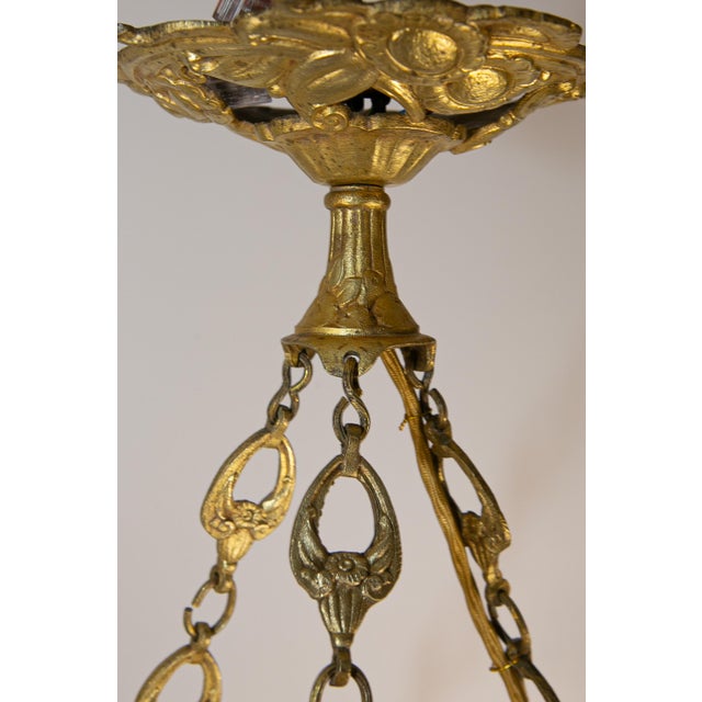 Muller Frères Art Deco Ceiling Lamp with Large Glass Bowl by Muller Frères for Muller Frères Luneville, France, 1930s For Sale - Image 4 of 11