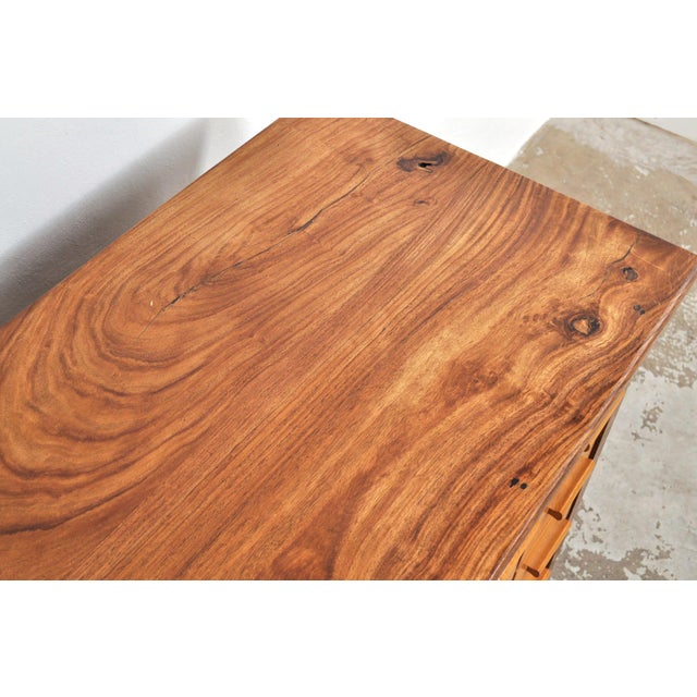 Vintage School Chest of Drawers in Beech and Walnut, 1950s For Sale - Image 11 of 12