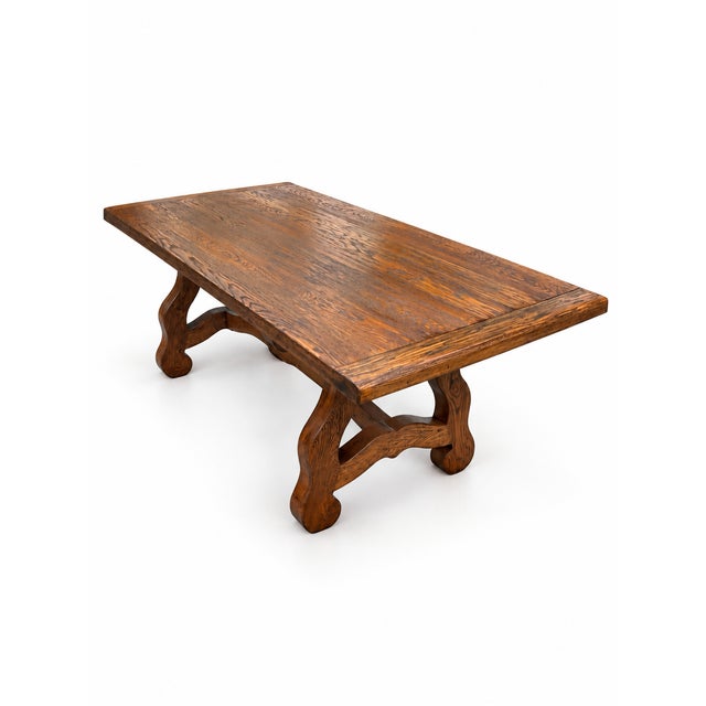 Spanish Spanish White Oak Dining Table, Circa 1920–1940 For Sale - Image 3 of 9