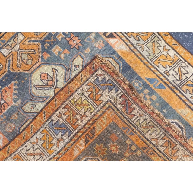 Traditional Antique Kurd Kazak Rug 3'2'' x 3'10'' For Sale - Image 3 of 12