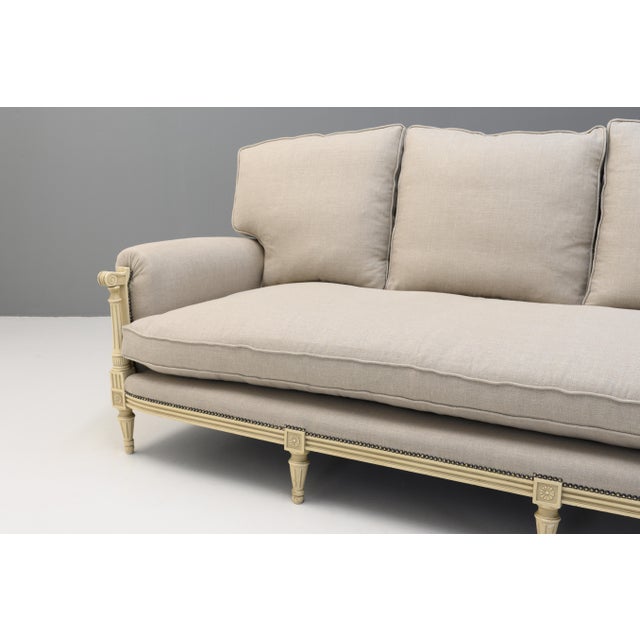 French Painted Settee, 1930s For Sale - Image 4 of 9