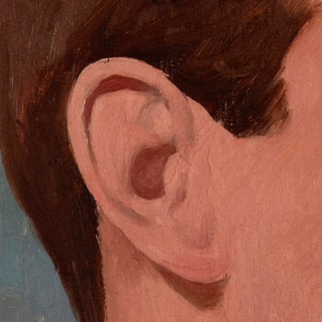 Umberto Carabella, Footballer Carlo Galli, 1955, Oil on Canvas For Sale - Image 7 of 10