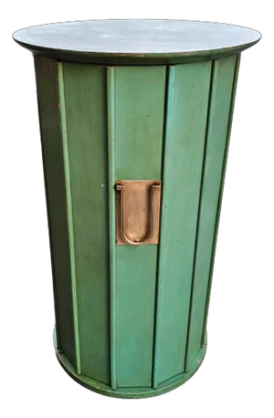 Vintage Hickory Manufacturing Company Cylindrical Pedestal Bar Cabinet