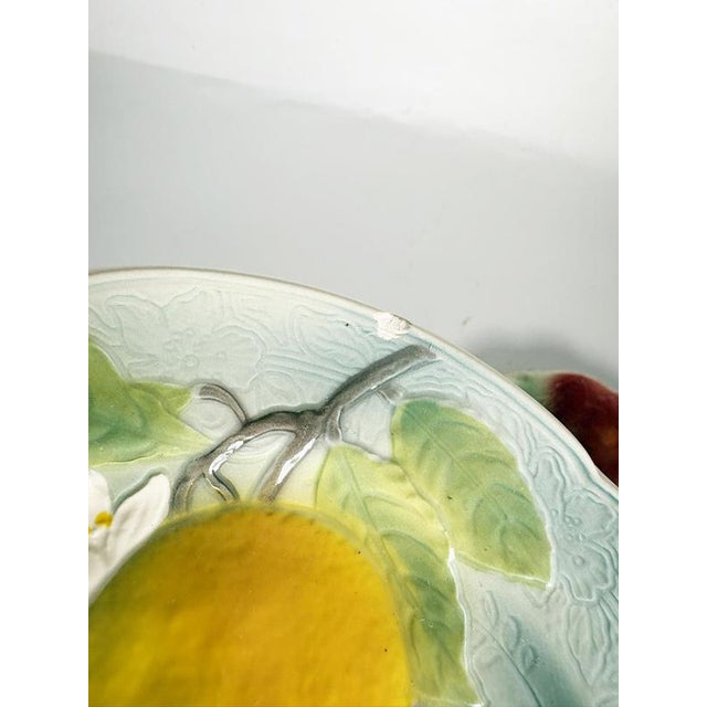Ceramic Majolica Plates, France, 20th Century, Set of 2 For Sale - Image 7 of 15
