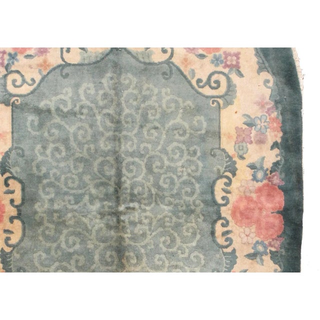 1920s Handmade Antique Art Deco Chinese Rug 5' X 7.10' For Sale In New York - Image 6 of 7