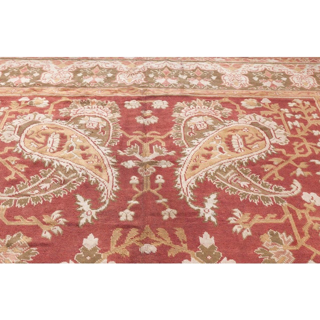 Antique English Axminster Wool Rug For Sale In New York - Image 6 of 12