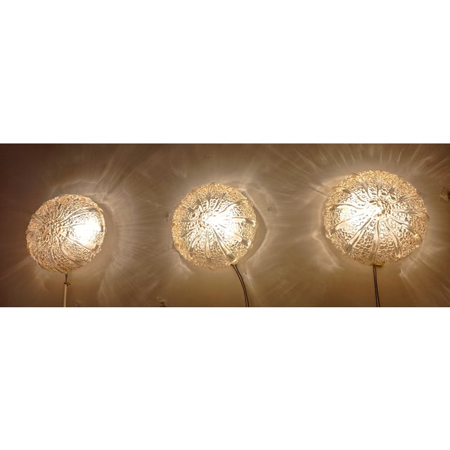 Bubble Wall Sconces by Helena Tynell for Glashütte Limburg, 1970s, Set of 3 For Sale - Image 10 of 11