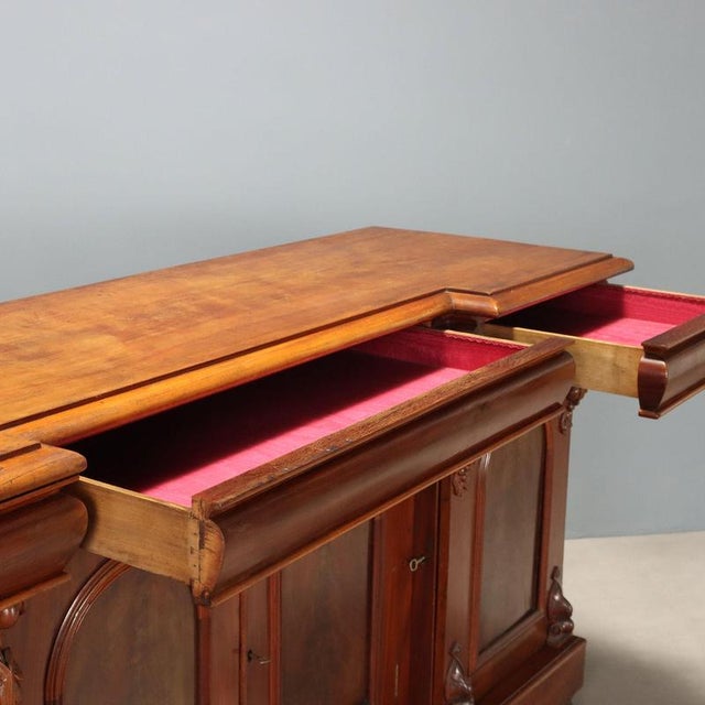 Brown 19th Century Victorian Carved Mahogany Sideboard, England For Sale - Image 8 of 12