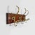 Italian Art Nouveau Wall Coat Rack in Wood and Brass, 1920s For Sale - Image 10 of 10