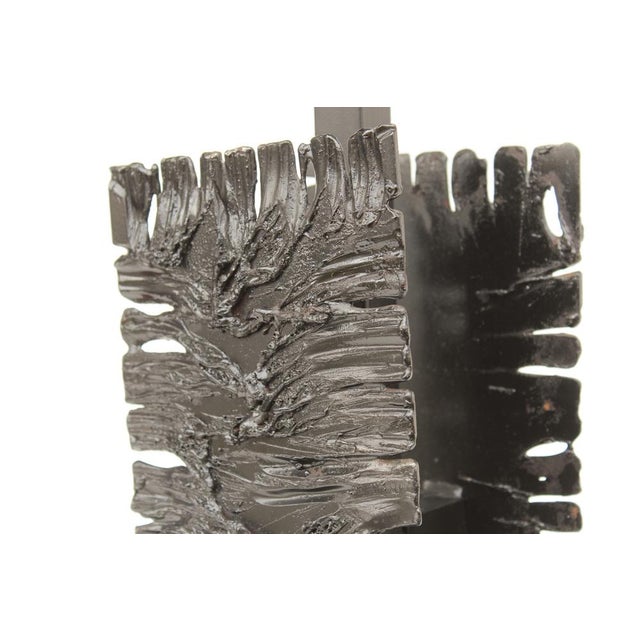 Brutalist Iron Floor Candleholder, France, 1960s For Sale - Image 14 of 15