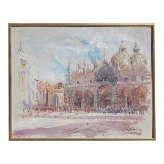 Early 20th Century St. Mark's Basilica Landscape For Sale