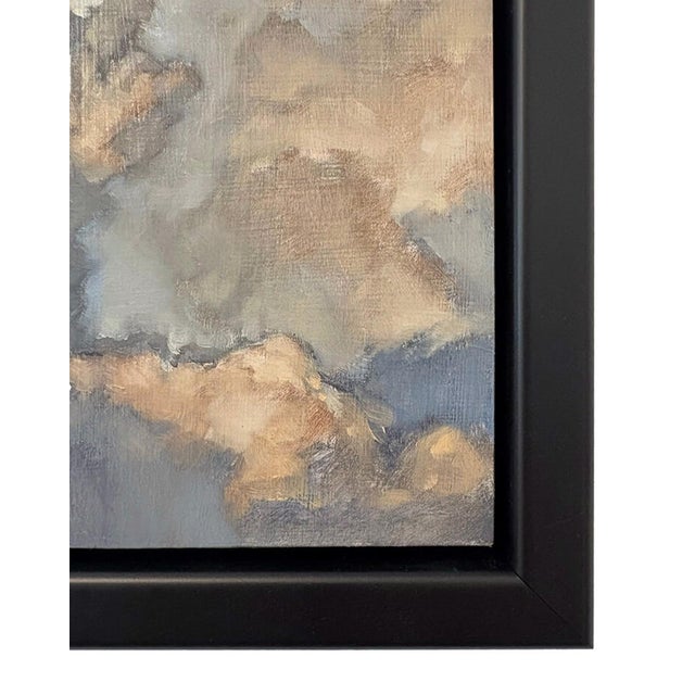 Cloud Composition 2 by Jesse Mangerson | Oil On Panel Painting of clouds in various colors For Sale - Image 4 of 5