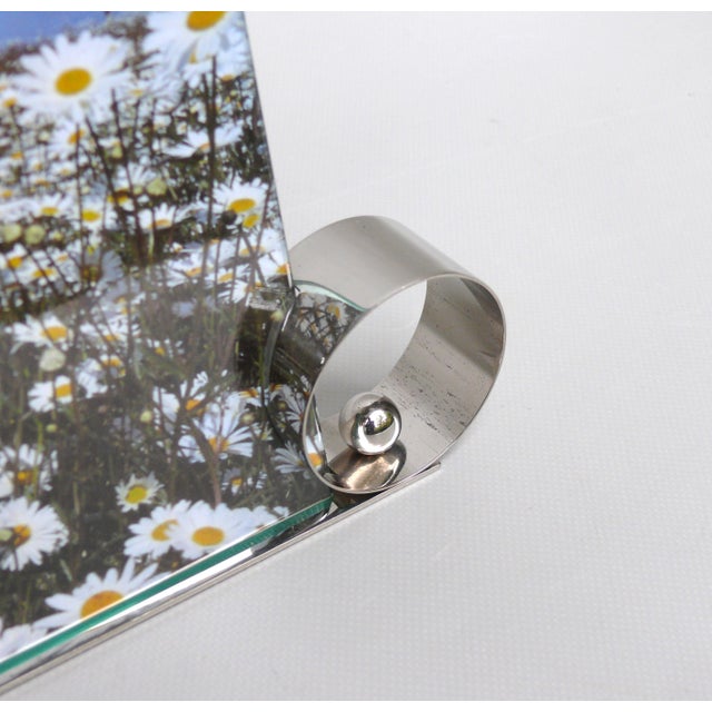 Silver Large Art Deco Chrome-Plated Brass Picture Frame, France, 1920s For Sale - Image 8 of 18