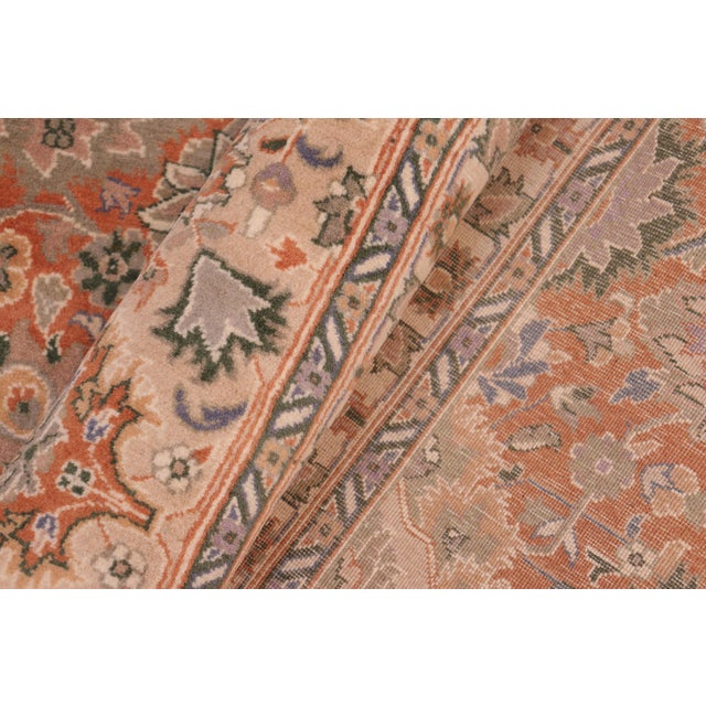 Textile Shabby Chic Pak-Persian Orange/Tan Wool Rug - 8'0'' X 10'1'' For Sale - Image 7 of 9