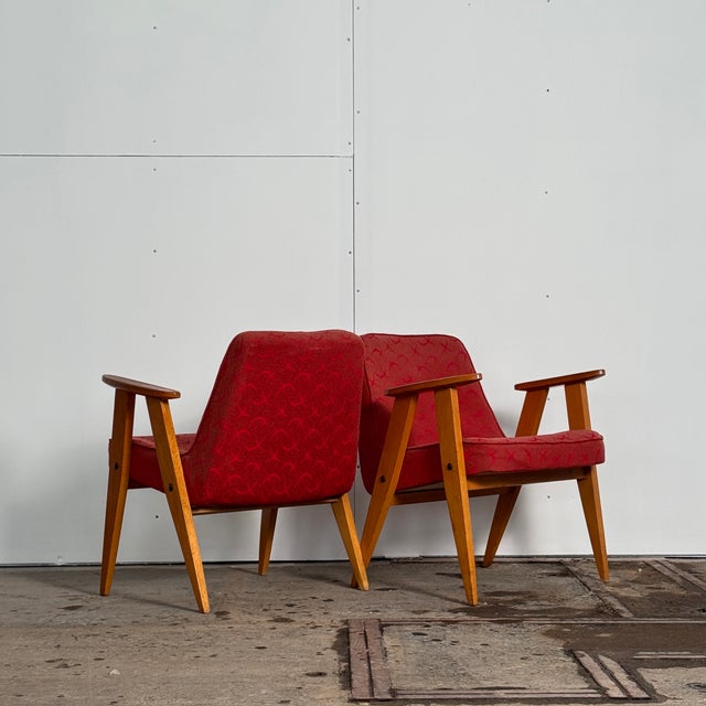 Polish Type 366 Lounge Chairs by Józef Chierowski, 1960s, Set of 2 For Sale - Image 4 of 11
