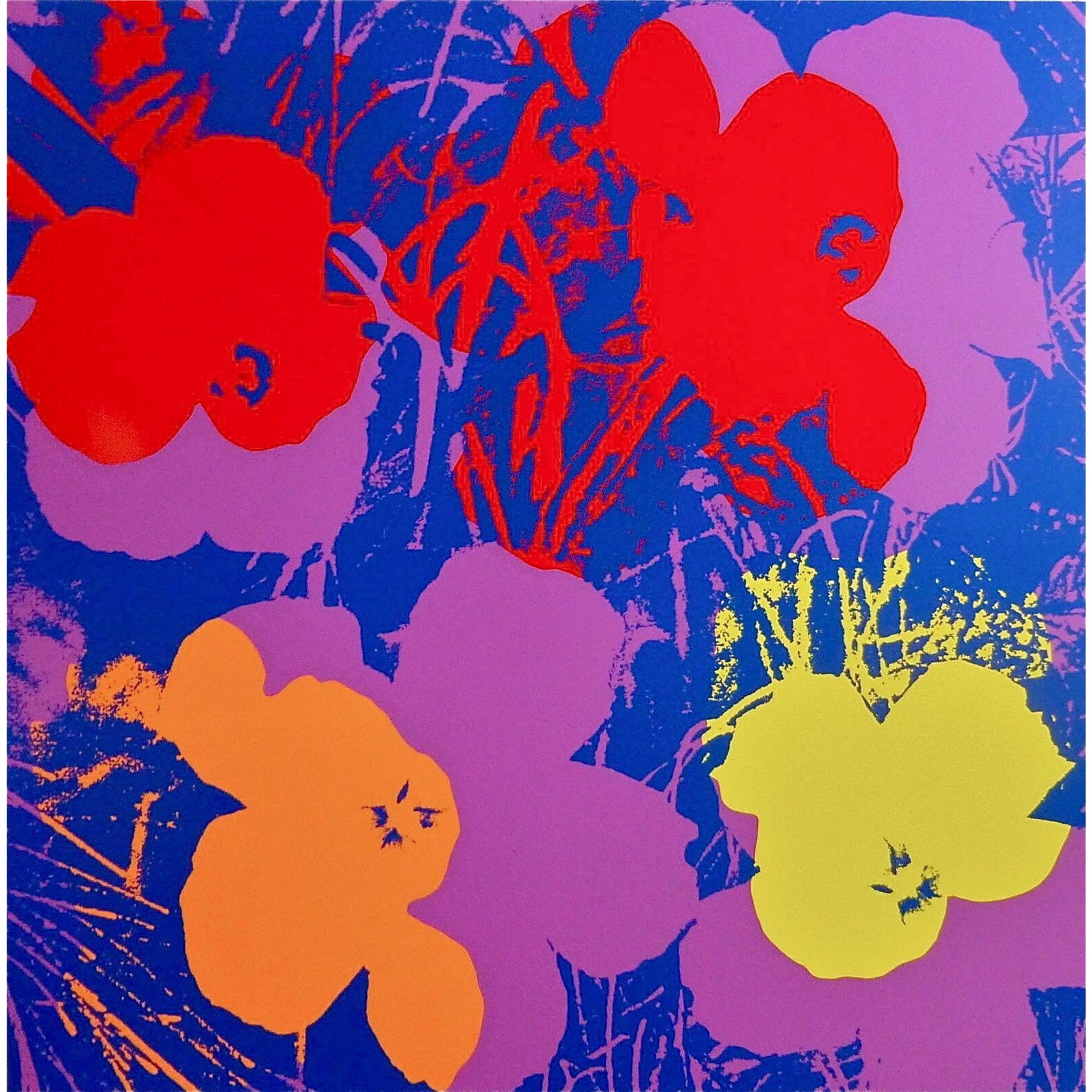 1970 "Flowers 66" Andy Warhol Silkscreen by Sunday B. Morning Chairish