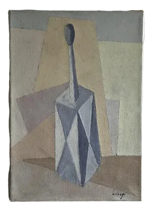 Italian Artist, Cubist Composition, 1960s, Oil on Canvas, Framed