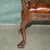 Victorian Carved Hardwood and Brown Leather Chesterfield Window Seat, 1890 For Sale - Image 4 of 18
