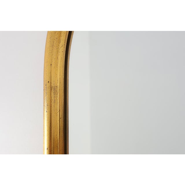 1980s Gold‑toned Arched Wall Mirror from Deknudt, Belgium, 1980s For Sale - Image 5 of 11