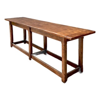 Vintage Therien Studios Rustic Plank Console Table For Sale
