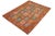 Tribal 1990s 1990s Tribal Kilim Rust Blue Wool Rug - 8'2" X 9'11" For Sale - Image 3 of 7
