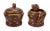 Late 20th Century John Glick Ceramic Stoneware Sugar and Creamer Holder Stamped Plum Tree Pottery - Set of 2 For Sale - Image 5 of 12