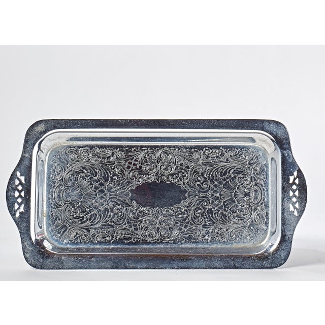 1930s Pair of Art Deco Krome Kraft Condiment Dishes - Amethyst- With Tray by Farber Bros For Sale - Image 4 of 6