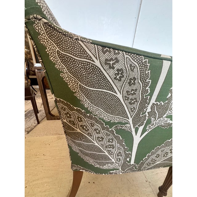 Federal Sheraton Inlaid & Newly Upholstered Armchairs -a Pair For Sale - Image 10 of 12