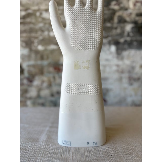 Vintage Porcelain Glove Mold – Industrial Display Hand (1976, Made in England) For Sale In New York - Image 6 of 8
