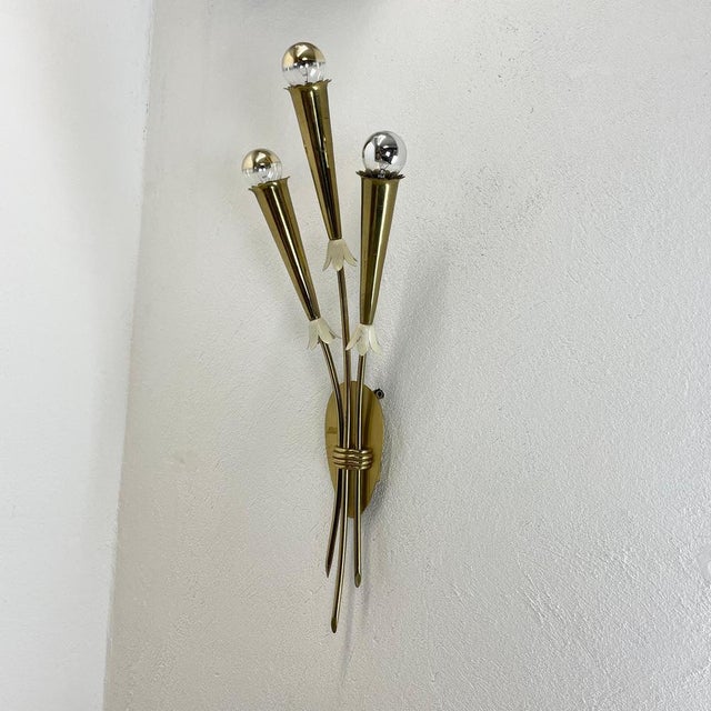 Article: Wall light, set of 2 Origin: Italy in the manner of Stilnovo, Gio Ponti Age: 1950s This modernist light set was...