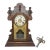 Antique Ingraham Oak Gingerbread Parlor Clock – 8‑Day, Working, W/ Key & Pendulum For Sale