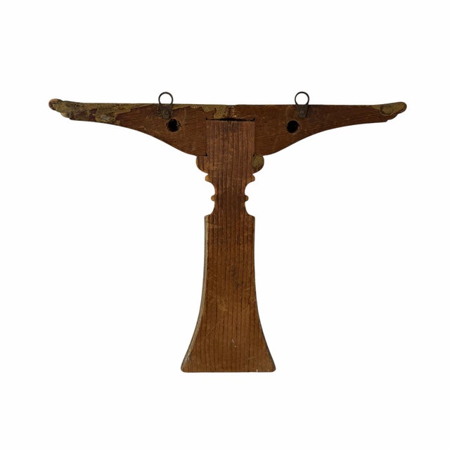Vintage Carved Gilt Wood Decorative Display Wall Bracket - A Pair For Sale - Image 4 of 7