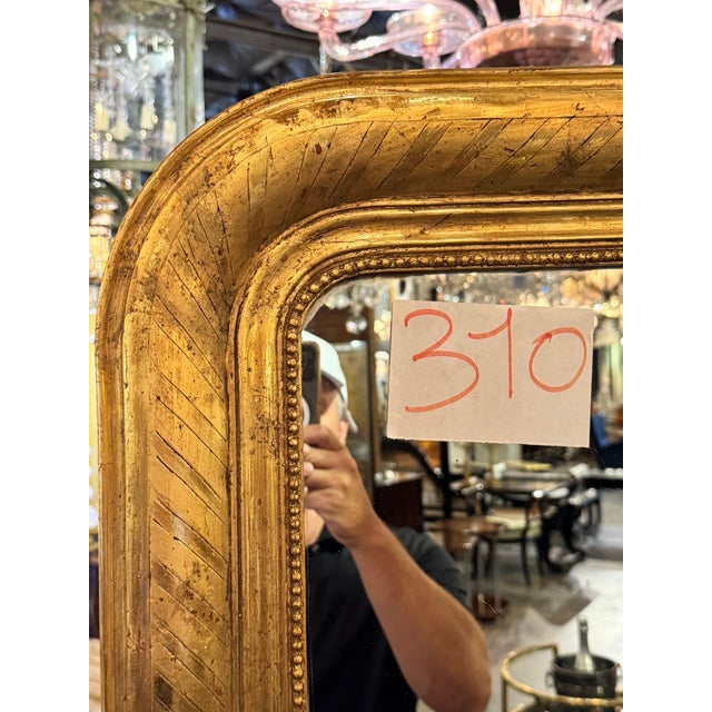 Traditional French Louis Philippe Giltwood Mirror For Sale - Image 3 of 7