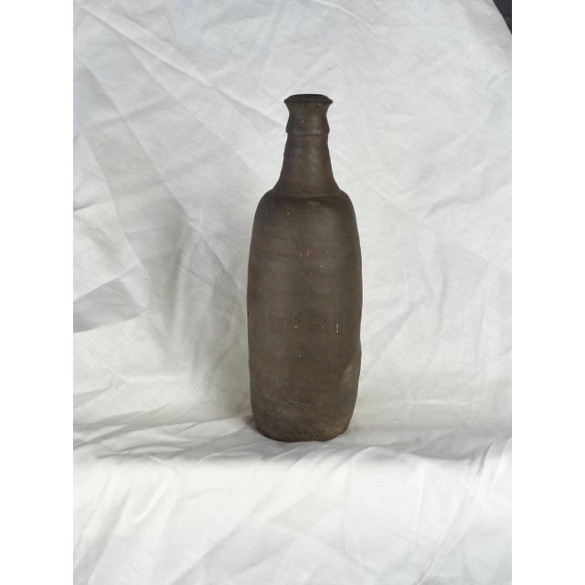 French Country 19th Century French Ger Norman Stoneware Bottle in Brown Type 2 For Sale - Image 3 of 12