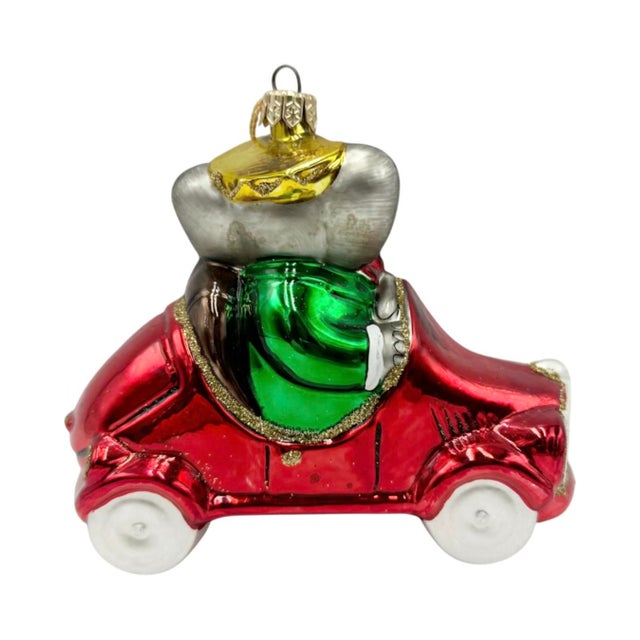 Vintage Babar Elephant Glass Holiday Christmas Ornament For Sale - Image 4 of 12