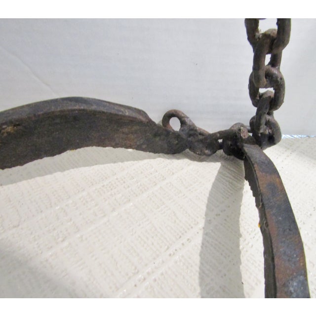 Rare Signed Slack Brutalist Nautical Themed Tripod Iron Table Circa 1960's For Sale - Image 10 of 12