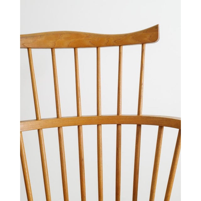 Wood Danish Mid-Century Wooden 3250 Windsor Wingback Dining Office Chair by Børge Mogensen, 1960s For Sale - Image 7 of 9