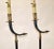 Pair of 20th Century Hollywood Regency Cast Bronze & Brass Horn Floor Lamps For Sale - Image 4 of 13