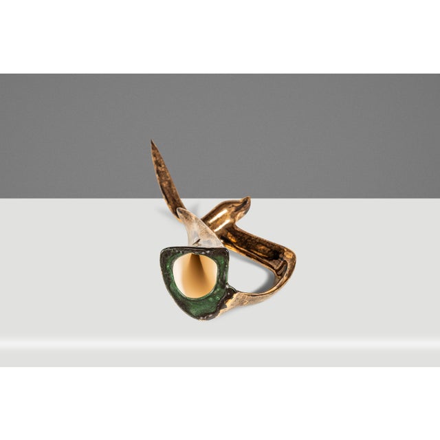 Mid-Century Modern Acid Etched Seagull Bird in Flight Table Sculpture in Porcelain, Usa, C. 1980s For Sale - Image 9 of 18