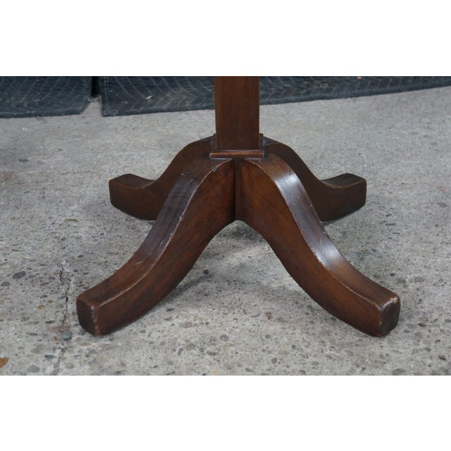 Antique b.l. Marble Chair Co Mission Arts & Crafts Oak Coat Hat Hall Tree 73" For Sale - Image 11 of 17