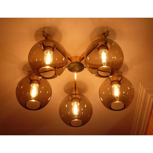 Brass Ceiling Light from Hans-Agne Jakobsson, 1960s For Sale - Image 4 of 8