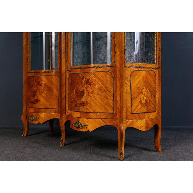 Brown Antique Display Cabinet For Sale - Image 8 of 18