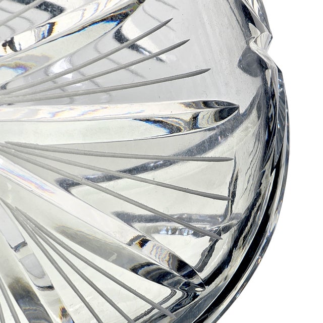 Transparent West German Hand Cut Lead Crystal Centerpiece Snifter Vase, 9", Late 20th Century For Sale - Image 8 of 10