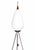 Vintage Tripod Floor Lamp in Opaline Glass and Metal from Stilnovo, Italy, 1950s For Sale - Image 3 of 5